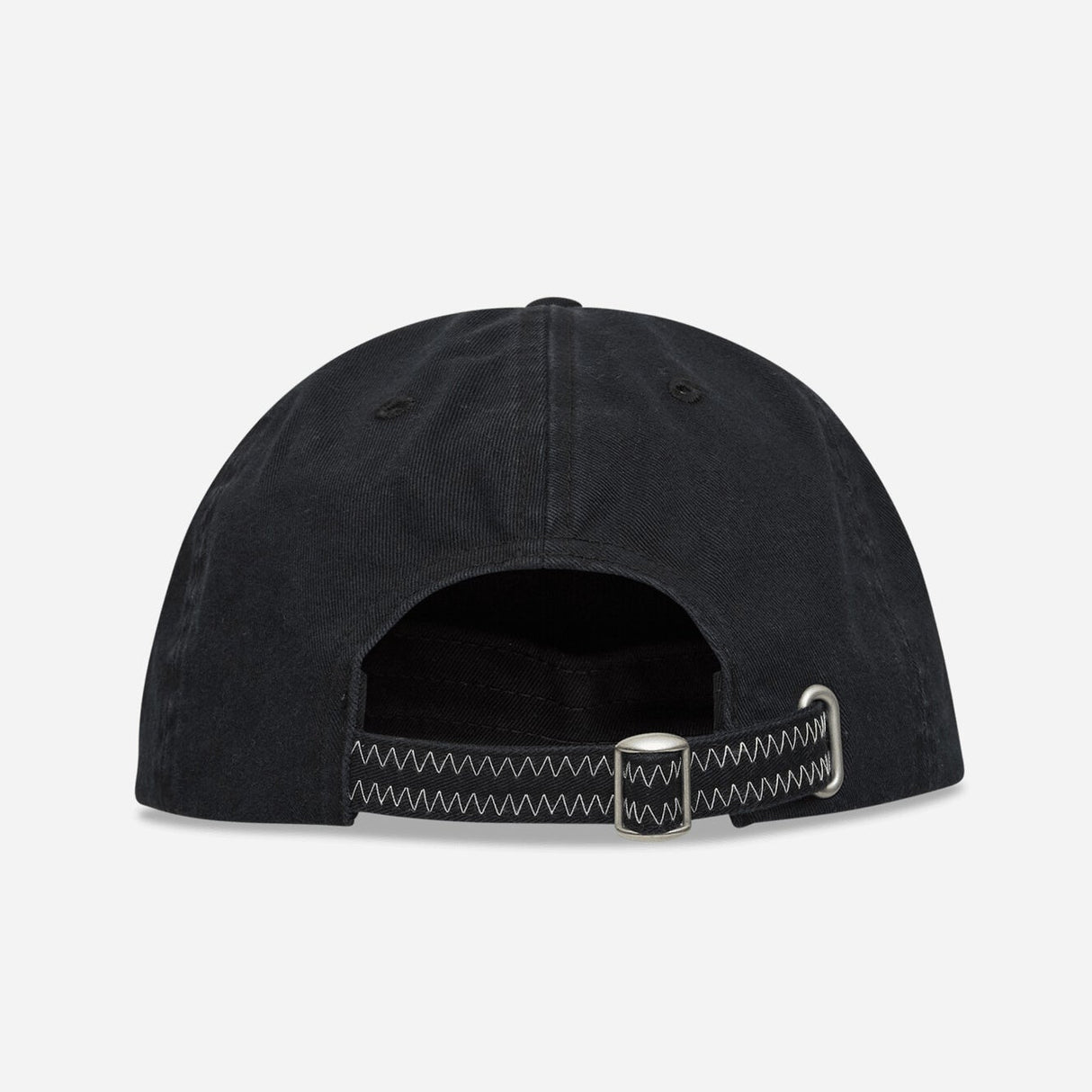 Black Stussy Oval Star Cap, stylish headwear with embroidered star logo, featuring a curved brim and adjustable strap.