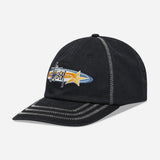 Black Stussy Oval Star cap, stylish headwear with embroidered star detail, featuring a classic adjustable strap.