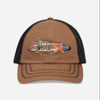Brown Stussy Oval Star Cap, stylish headwear featuring the iconic Stussy logo and classic design.