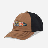 Stussy oval star brown cap, stylish headwear featuring the Stussy logo and adjustable strap, in a classic brown color.