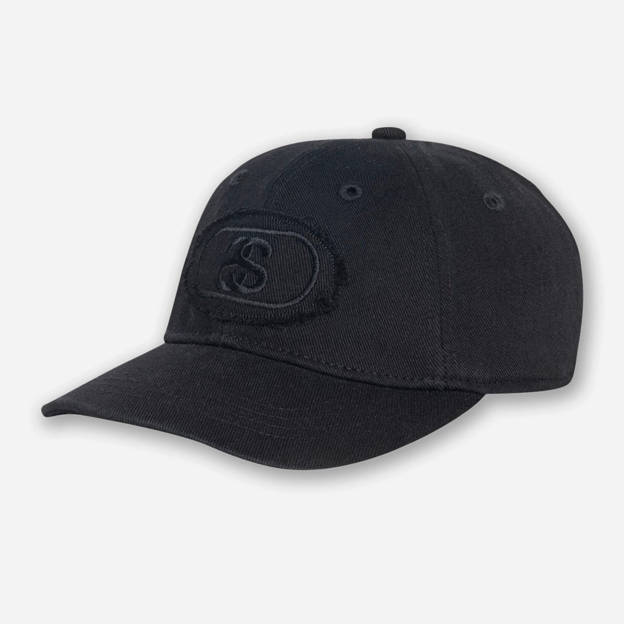 Stussy Pill Logo Snapback Black