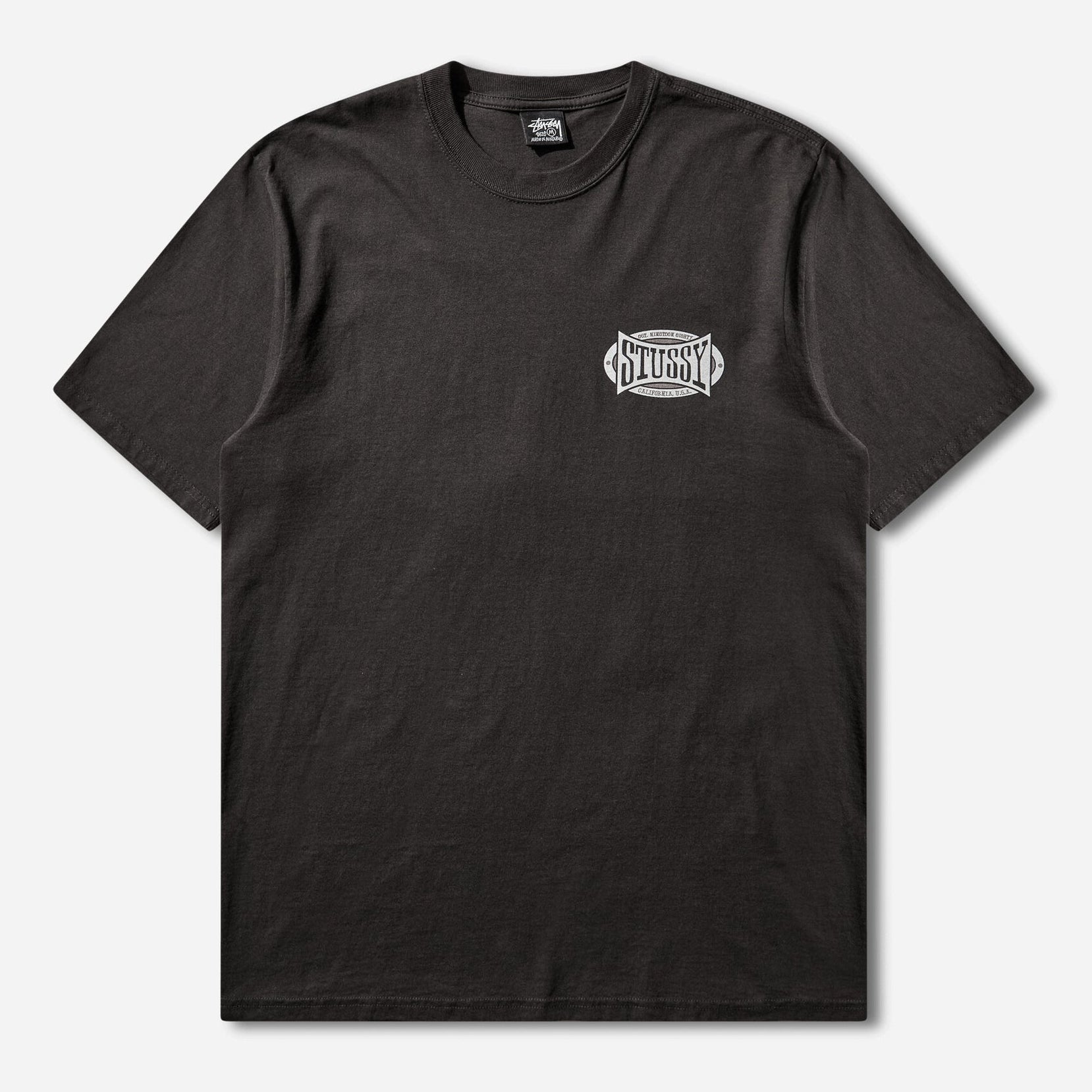 Stussy Champion Oval Logo Tee Black | ORIGINALFOOK