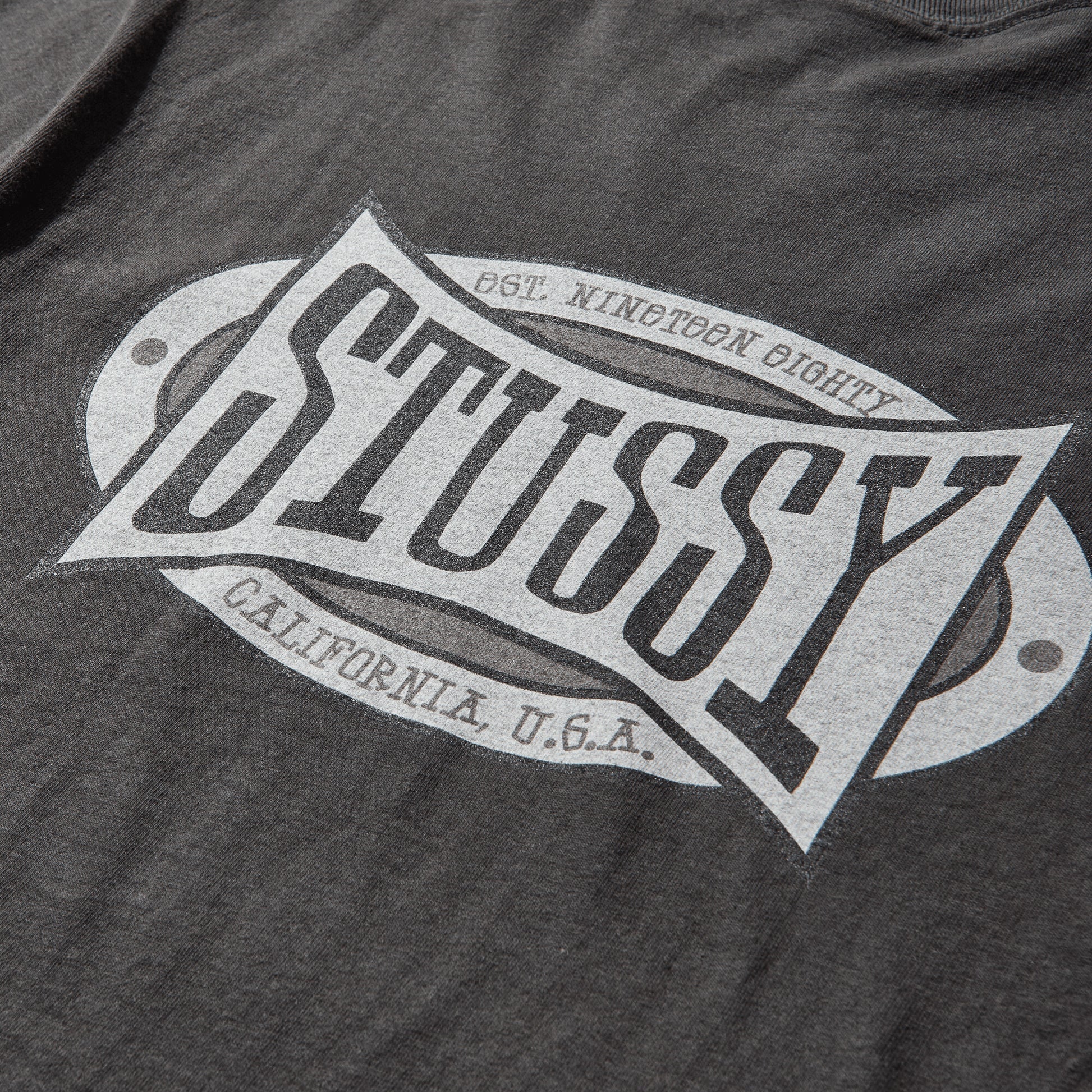 Stussy Champion Oval Logo Tee Black | ORIGINALFOOK