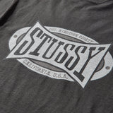 Stussy Champion Oval Logo Tee Black - ORIGINALFOOK