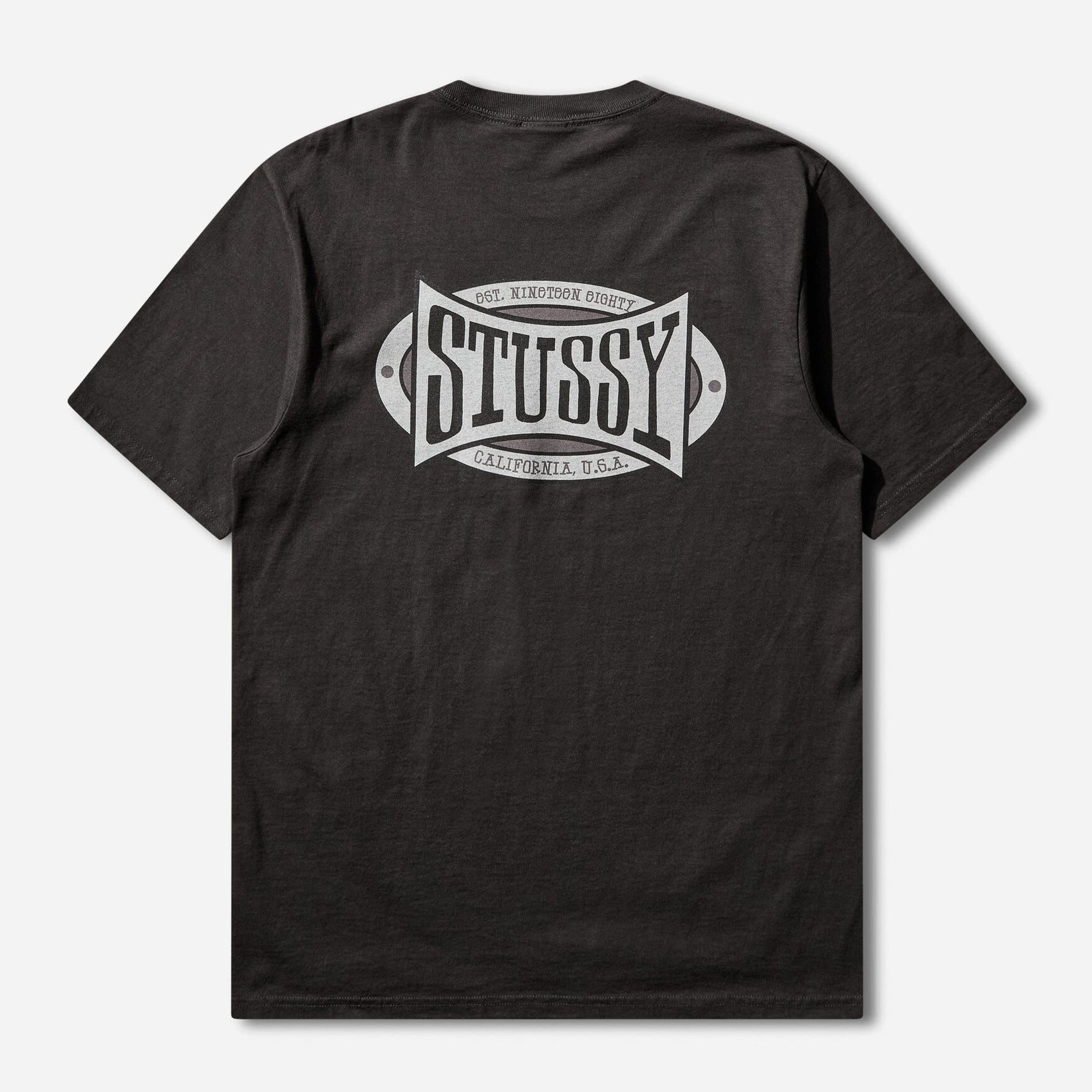 Buy Stussy Champion Oval Logo Tee Black in Singapore | ORIGINALFOOK