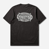 Stussy Champion Oval Logo Tee Black - ORIGINALFOOK