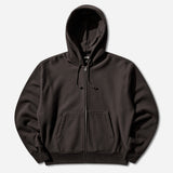 Black Stussy Diamond Logo zip hoodie, casual apparel with front zipper and signature diamond emblem, made by Stussy.