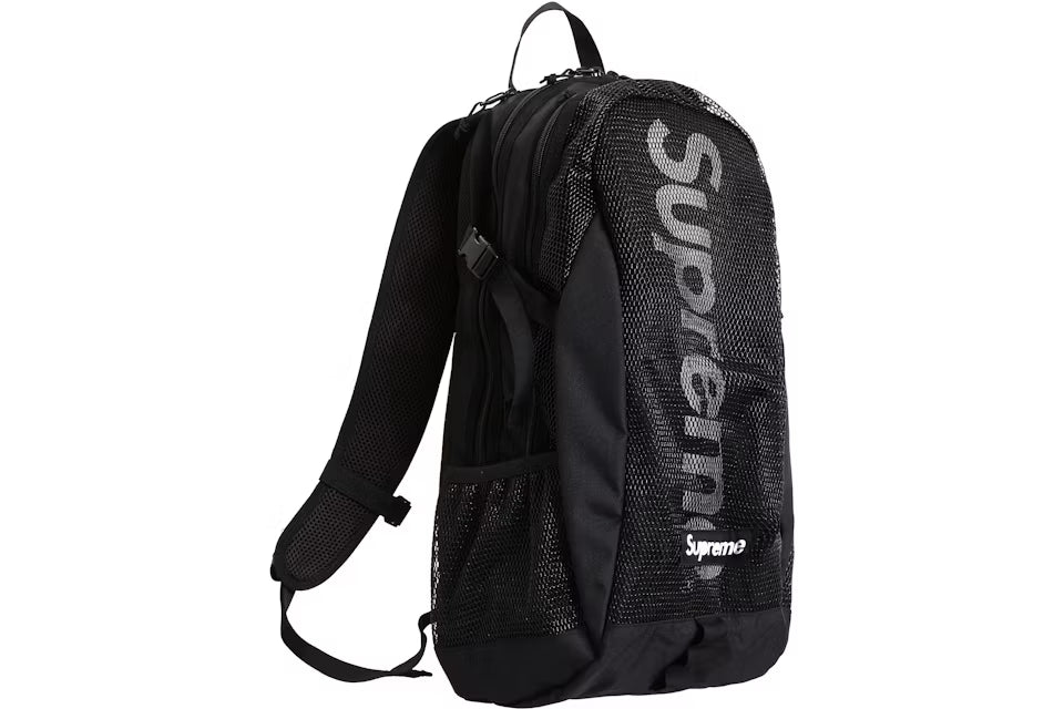 Supreme Reflective Logo Black Backpack