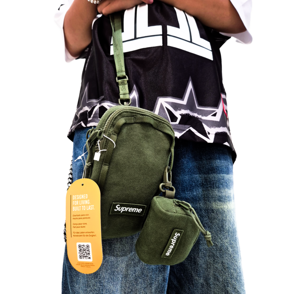 Supreme Camera Olive Bag + Mini Pouch