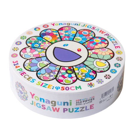Takashi Murakami Flower Yonaguni 50cm jigsaw puzzle featuring vibrant floral artwork and colorful puzzle pieces.