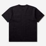 Black WTAPS Pocket Tee, short-sleeve cotton t-shirt with chest pocket, casual apparel by WTAPS.