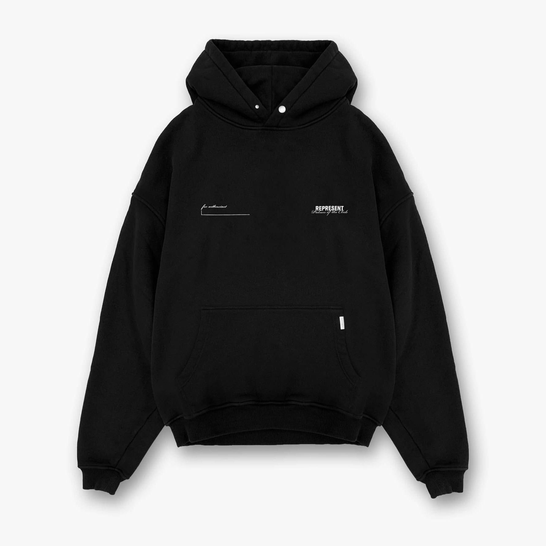 【送料無料】REPRESENT PATRON OF THE CLUB HOODIE 関税負担無 Patron Of The Club Hoodie | Black | REPRESENT