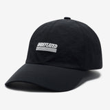 Black Undefeated logo strapback cap, stylish headwear with adjustable strap and bold branding, perfect for casual outfits.