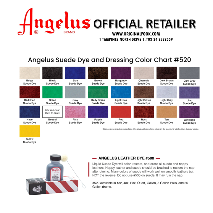 Angelus dye colors 2025