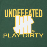Forest green Undefeated Trademark Tee displayed on a model, featuring the iconic logo on the front.