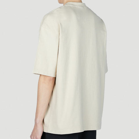 Balenciaga BB Centre Logo Tee Beige