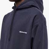 Balenciaga Corporate Logo Hoodie Marine Blue BAL BAL - originalfook singapore