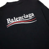 Balenciaga Political Campaign Embroidery Oversized Tee Black BAL BAL - originalfook singapore