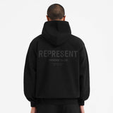 Represent Owners Club Logo Hoodie Black Reflective REPRESENT REPRESENT - originalfook singapore