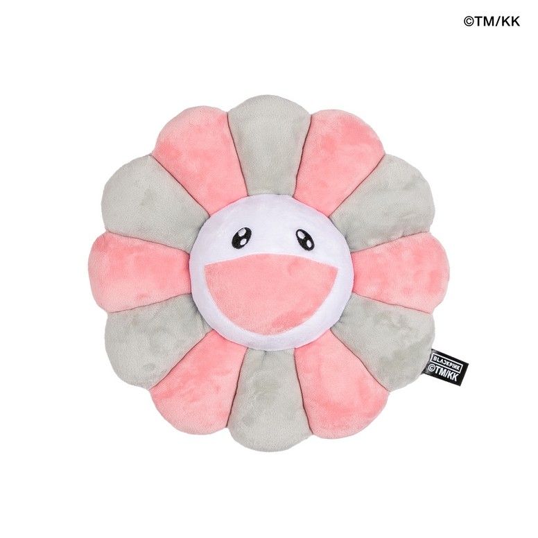 Takashi Murakami x BLACKPINK Flower Plush Cushion Grey Pink (30cm) TAKASHI MURAKAMI TAKASHI MURAKAMI - originalfook singapore