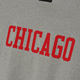 Fear of God Essentials X Chicago Bulls NBA 90s Heavyweight Tee in concrete, unisex apparel with Chicago Bulls logo and vintage NBA design.