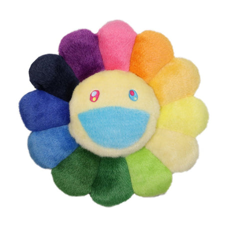 Takashi Murakami Kaikai Kiki Flower Plush Cushion Rainbow & White (30cm) TAKASHI MURAKAMI TAKASHI MURAKAMI - originalfook singapore