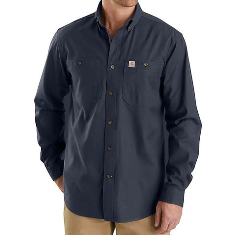 Carhartt Midweight Canvas Long Sleeve Shirt Navy