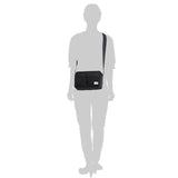 Porter Yoshida Japan Switch Shoulder Bag in black with adjustable strap and zippered compartments, made of durable fabric.