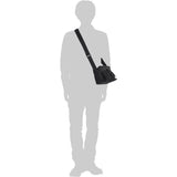 Porter Yoshida Japan Switch shoulder bag featuring black fabric and leather accents, compact design, and adjustable strap.