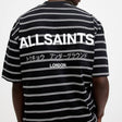 AllSaints Underground Logo Striped Tee Black ALLSAINTS ALLSAINTS - originalfook singapore