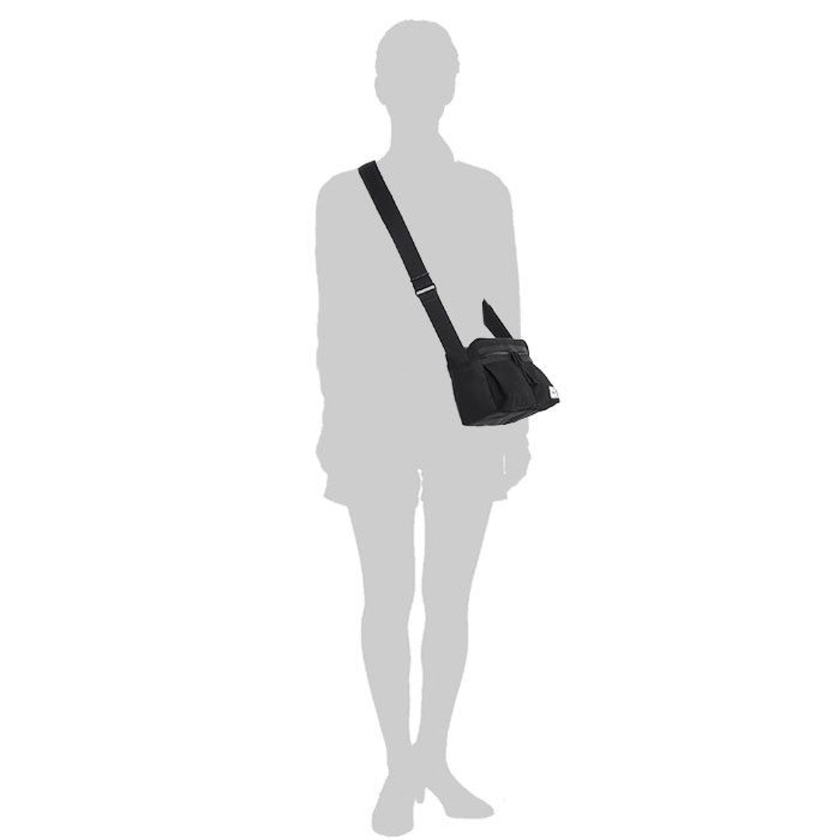 Porter Yoshida Japan Switch shoulder bag with adjustable strap, black fabric, and minimalist design for everyday use.