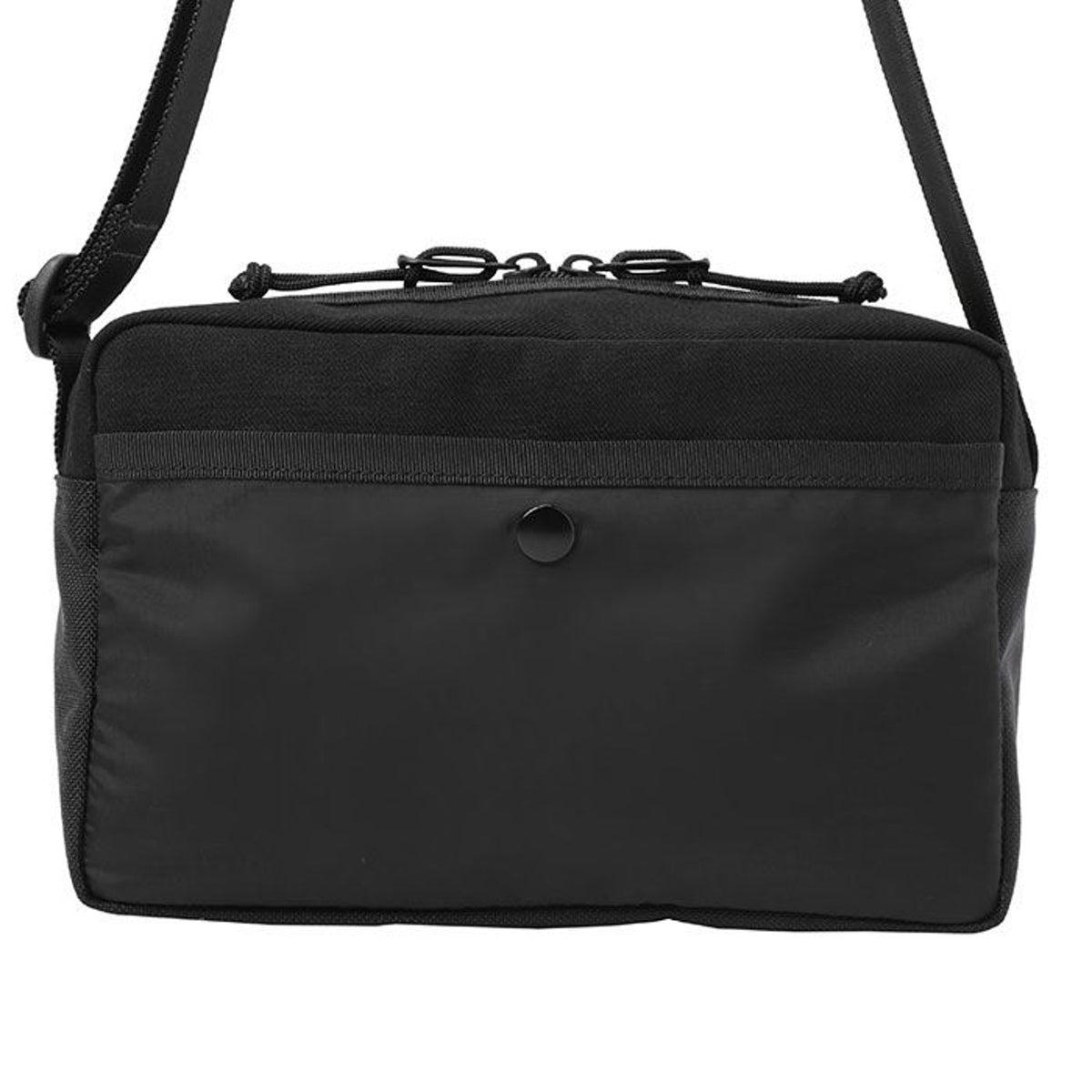Porter Yoshida Japan Switch shoulder bag in black with adjustable strap and minimalist design, made of durable fabric.