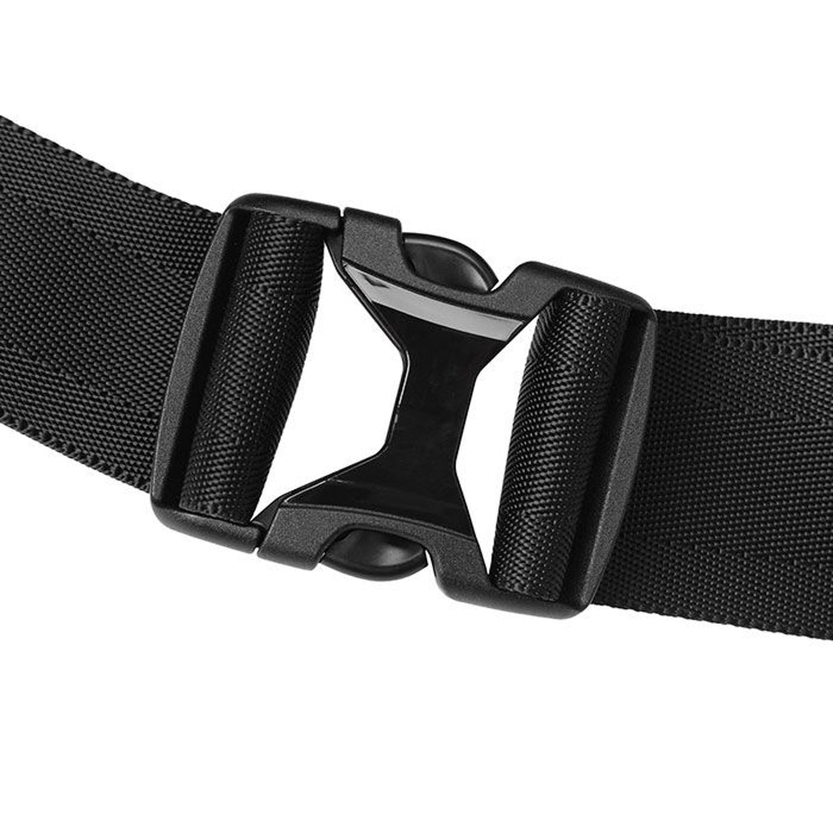 Porter Yoshida Japan Switch waist bag in black fabric with adjustable strap and multiple compartments, designed for hands-free carrying.