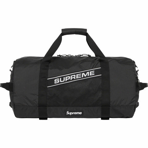 Supreme Reflective Logo Duffle Bag Black