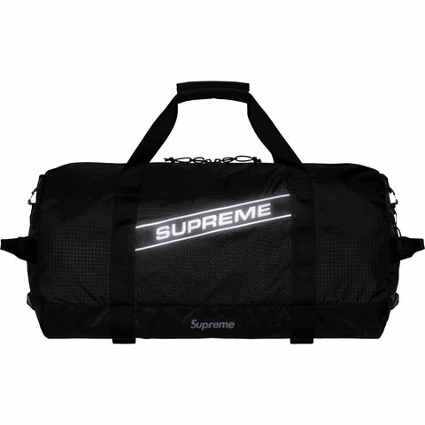 Supreme Reflective Logo Duffle Bag Black
