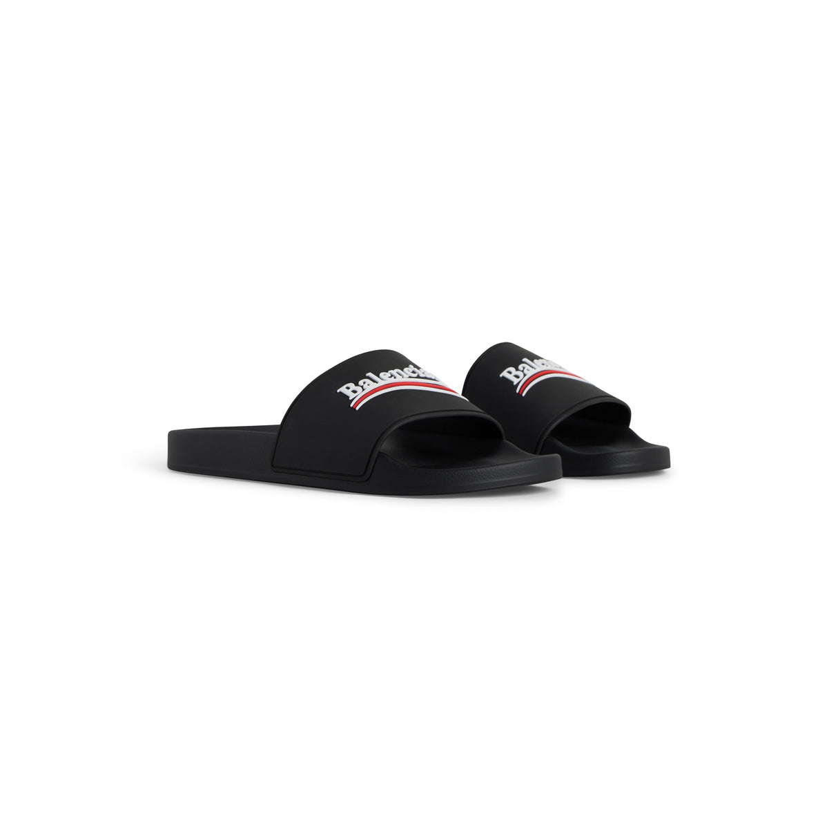 Balenciaga Political Campaign Logo Slides Black BURBERRY BURBERRY - originalfook singapore