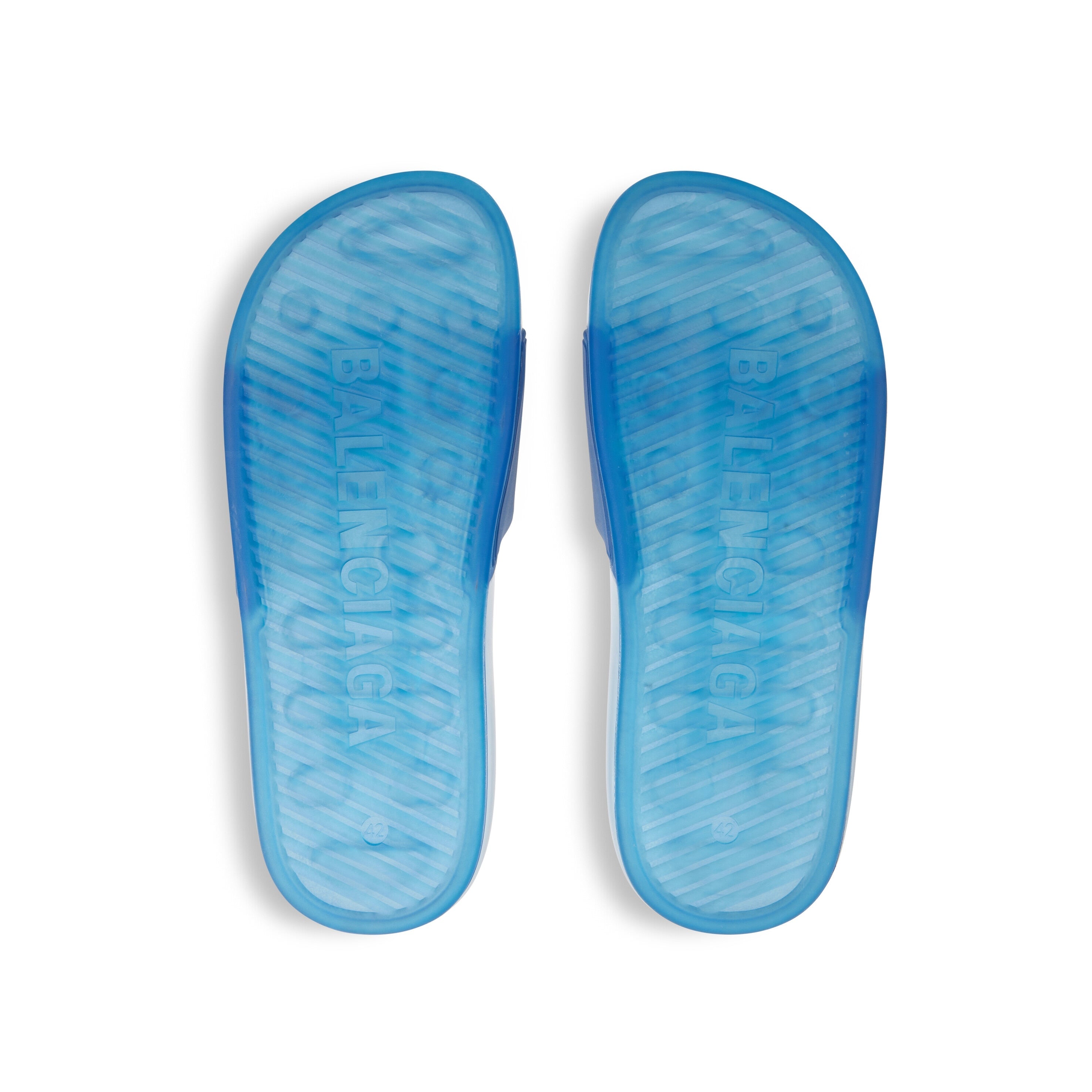 Balenciaga Transparent Slides Blue - | ORIGINALFOOK