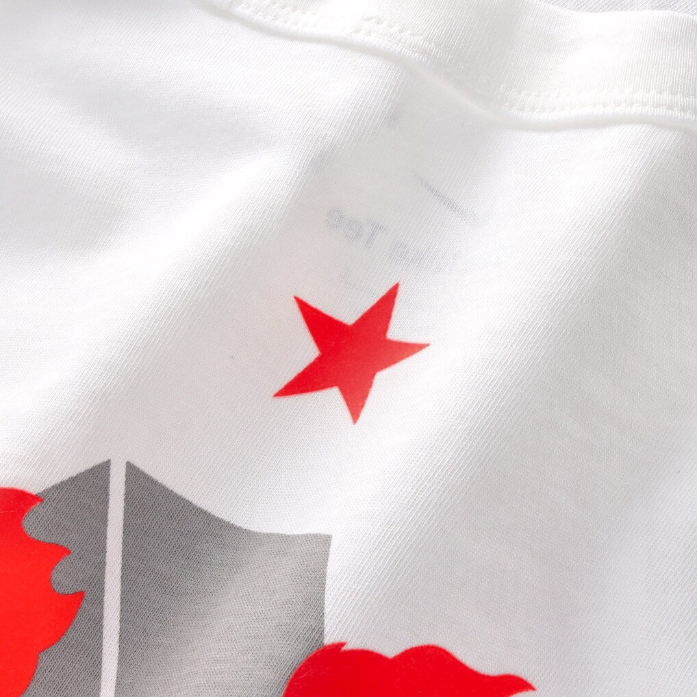 White Nike Palace x England T-shirt featuring England logo and graphic design, displayed flat on a neutral background.