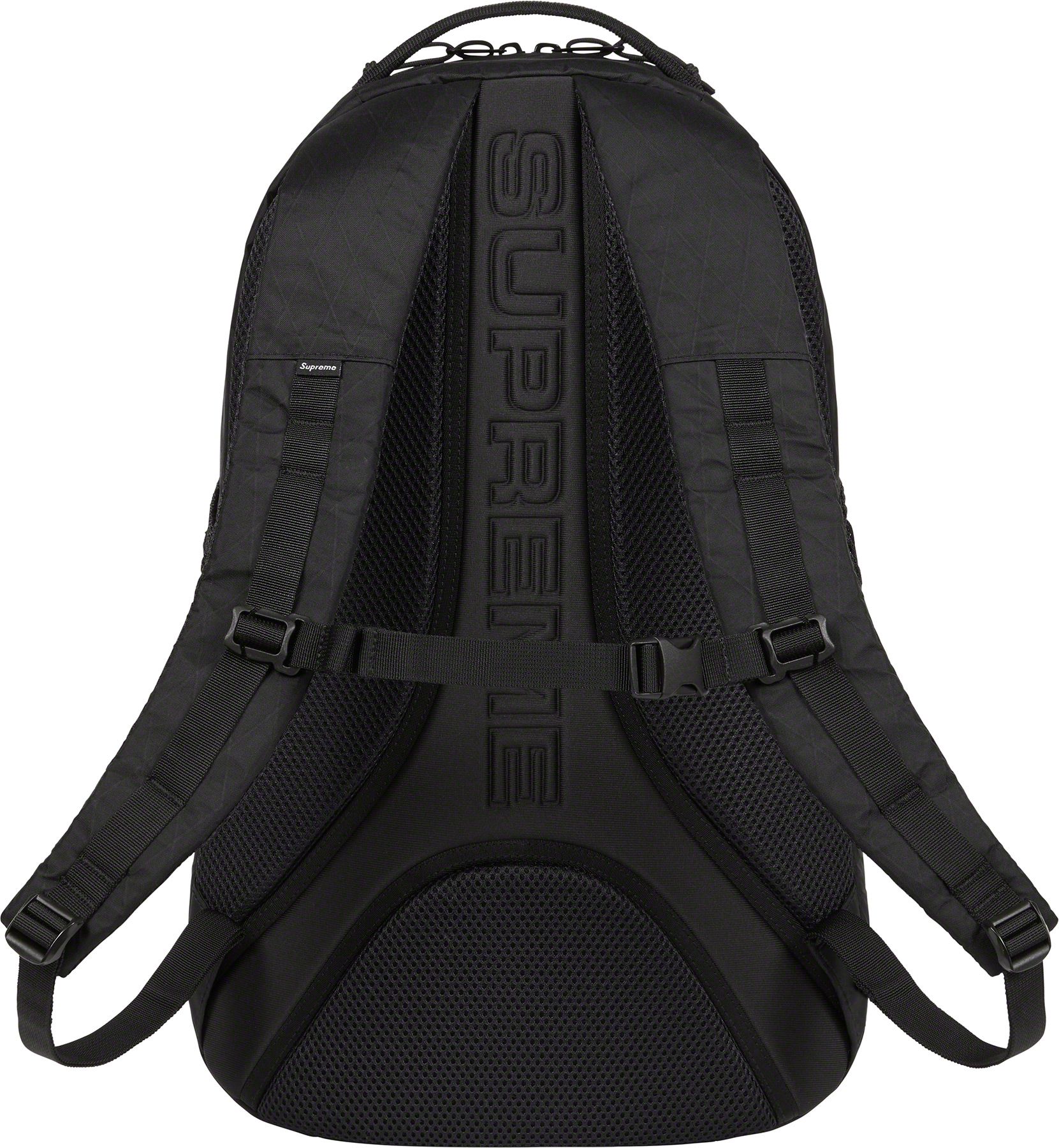 Supreme Reflective Logo Strap Backpack Black | ORIGINALFOOK