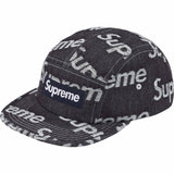 Supreme Jacquard Logo Denim Cap Black