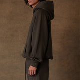 FEAR OF GOD Essentials Chest Logo Hoodie Off Black FEAR OF GOD FEAR OF GOD - originalfook singapore
