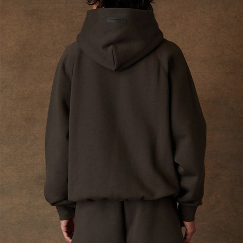 FEAR OF GOD Essentials Chest Logo Hoodie Off Black