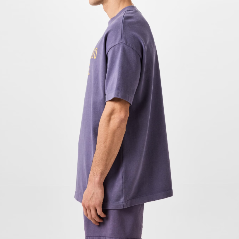 FEAR OF GOD Essentials Collegiate Logo Heavyweight Tee Violet FEAR OF GOD ESSENTIALS FEAR OF GOD ESSENTIALS - originalfook singapore
