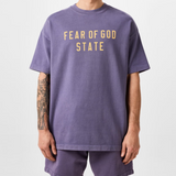 FEAR OF GOD Essentials Collegiate Logo Heavyweight Tee Violet FEAR OF GOD ESSENTIALS FEAR OF GOD ESSENTIALS - originalfook singapore