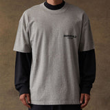 FEAR OF GOD Essentials Felt Logo Tee Dark Oatmeal FEAR OF GOD FEAR OF GOD - originalfook singapore