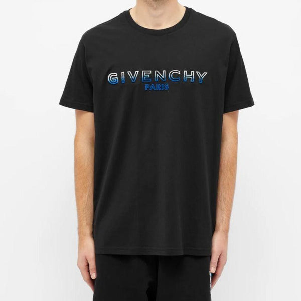GIVENCHY Tufting Logo Tee Black GIVENCHY GIVENCHY - originalfook singapore