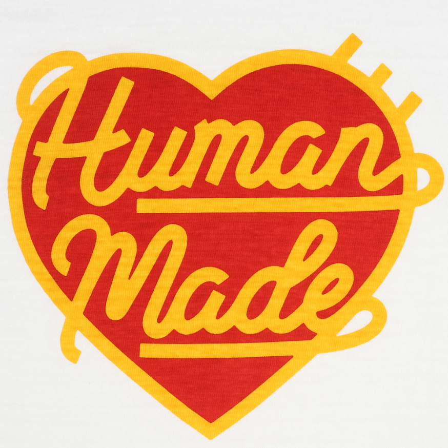 Human Made Red Heart Badge Tee White HUMAN MADE HUMAN MADE - originalfook singapore