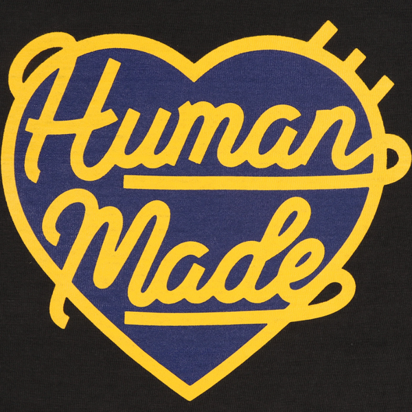 Human Made Navy Heart Badge Tee Black HUMAN MADE HUMAN MADE - originalfook singapore