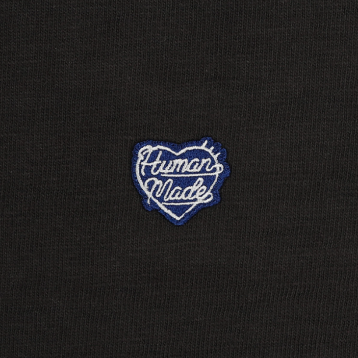 Human Made Navy Heart Badge Tee Black HUMAN MADE HUMAN MADE - originalfook singapore