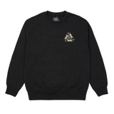 PALACE Basically A Tri-Ferg Crew Sweat Shirt Black palace palace - originalfook singapore